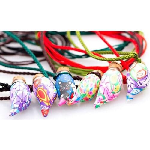 Soft Pottery Empty Bottle Aromatherapy Refillable Bottles Empty Bottle Cork Lid Chili Shape Colorful Handmade 25pcs/lot