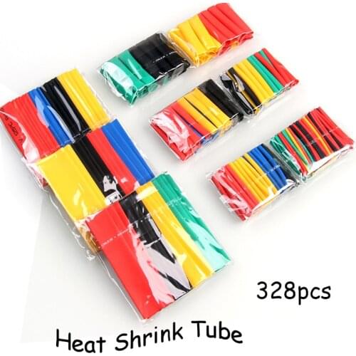 70/127/164/328/530 pcs Assorted 1.0-14.0mm Polyolefin Heat Shrink Tube Wrap Wire 2 :1 Insulated Cable Sleeve Shrinkable Tube Kit