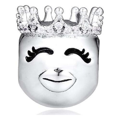 Genuine 925 Sterling Silver Smile Princess Charms Beads For Jewelry Making Fits Original Bracelets Women Accessories Bijoux
