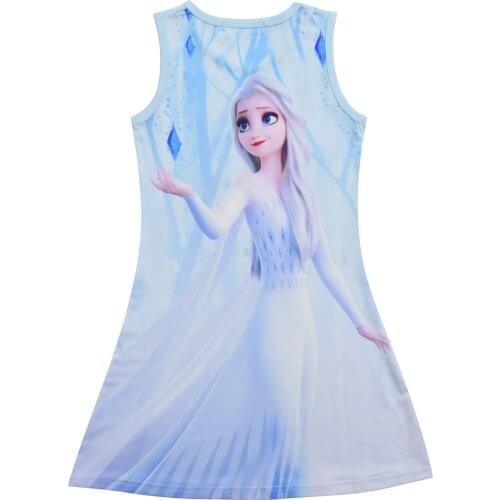 Disney girl Frozen 2 Elsa robes girl cartoon sleepwear children Nightdress baby nightgowns summer robes