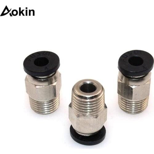 Pneumatic Connector Pc4-01 1.75mm 3mm Ptfe Tube Quick Coupler For E3d V6 For J-head Fittings Reprap Hotend Fits 3d Printer Parts