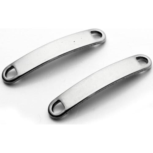 10pcs/lot 6*35mm stainless steel Leaves Connector Metal Alloy Pendant For DIY bracelet Jewelry Making dfg4