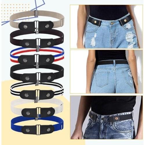 Buckle-free Invisible Elastic Waist Belts Without Buckle Elastic Belts For Women Stretch riem Men Jeans cintos extensible Kids B