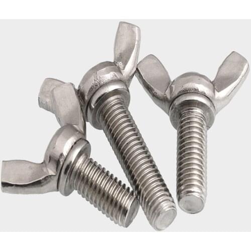 Stainless steel butterfly screw hand bolt m3m4m5m6m8m10