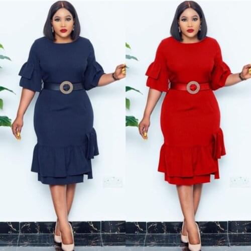 O-Neck Knee Length Half Sleeves Sheath Dresses Evening Dress Prom Party Robe De Soiree Formal Dress simple robe