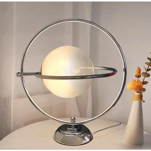 Retro Vintage Italy Art Table Lamp Bedside Bedroom Decor Rotate Moon Light Planet Lamp Living Room Table Set Lamp Home Decor