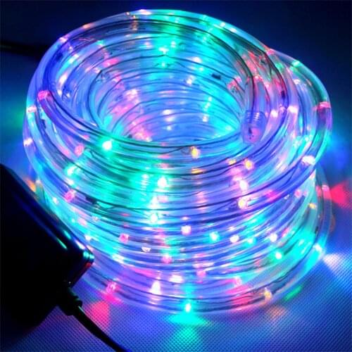 8 Mode Waterproof Rainbow Tube Rope Led Strip Christmas Light Outdoors Holiday Decoration Lights 2-18M AC220V IP67 Led Rgb Strip