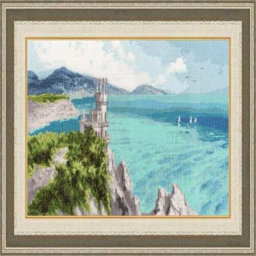 Gold Collection Embroidery Swallows Nest Cross Stitch Basics with 14CT Aida Counted Canvas & Free Shipping for Home Decor