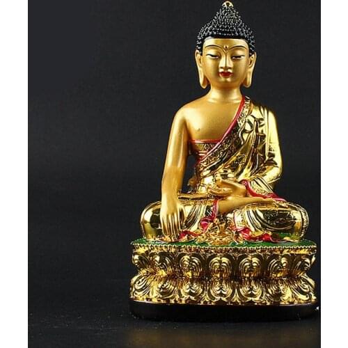 13cm Gold Shakyamuni/Pharmacist/Amitabha/Tathagata Rulai Tibetan Plating Buddhist Statue,Tranic Putting Decorate Figurine