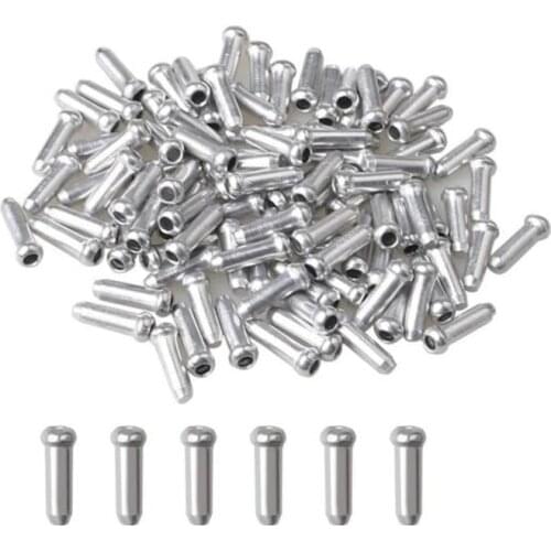 150Pcs Cable End Brake Cable Cap, Aluminum Mountain Bicycle Brake Cable Cap End Tips Crimp