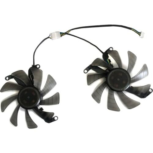 2pcs/Set 4Pin Graphics Card Fan VGA Cooler For GALAX GEFORCE GTX 1660 6GB GDDR5 Click OC 192-BI