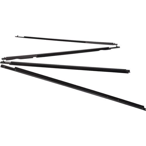 4PCS Car Window Molding Trim Seal Belt Black For Toyota Highlander 2008-2010