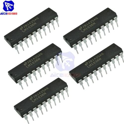 5 PCS/Lot IC Chips LM1036 LM1036N TONE/VOL/BAL DUAL DC 20-DIP Original Integrated Circuits
