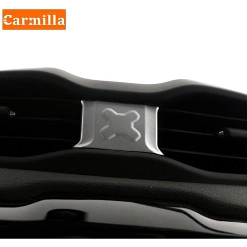 Aluminum Car Center Air Vent Panel Cover Trim Sticker for Jeep Renegade 2015 2016 2017 2018 2019 2020 2021 Car-Styling Stickers