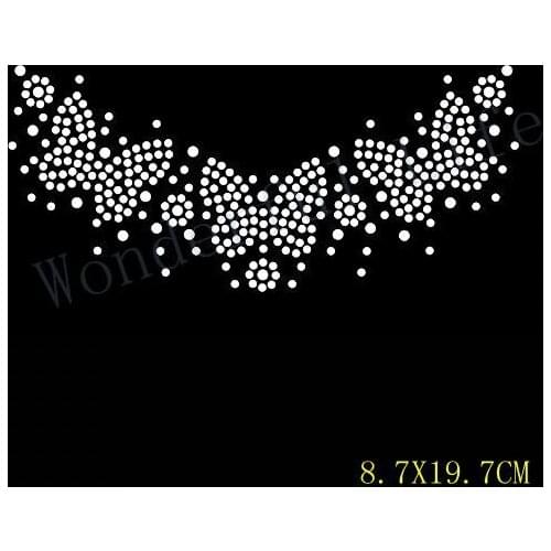 Free Shipping hotfix rhinestonesnice butterfly strips Heat transfer design iron on motifs DIY motif