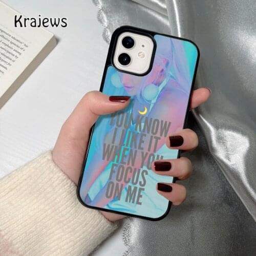 Krajews Ariana Grande Focus Lyrics coque Phone Case for iPhone 12 mini 5 6S 7 8 PLUS X XS XR 11 PRO MAX SE 2020 Back Cover Shell