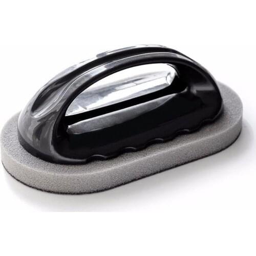 Emery Sponge Brush Eraser Scrub Handle Grip Sink Pot Bowl Kitchen Cleaning Tool New