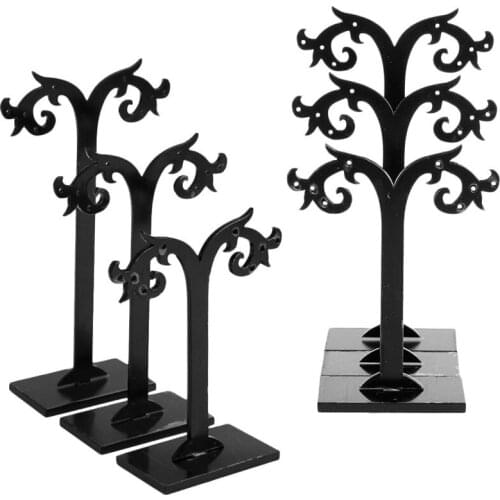 K3ND 3Pcs Jewelry Earring Ear Stud Display Stand Storage Hanger Holder Show Rack Gift