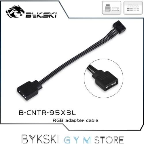 Bykski M/B SYNC RGB Adapter Cable, 3Pin 5V or 4Pin 12V To Small 4Pin, Used For All Series Of Bykskis RGB Lighting