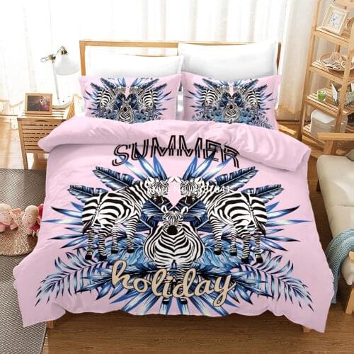 2-3 Animal Cartoon Shark Tiger Dog Bedding Set Home Knitting Single-Double Queen King Multi-Size Student Childrens Products
