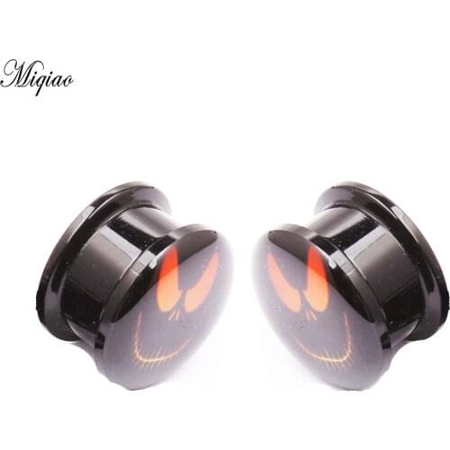 Miqiao 2pcs Fashion Hot-selling Expression Ear Expander Acrylic Ear Expander 4mm-25mm Exquisite Piercing Jewelry for Human Body