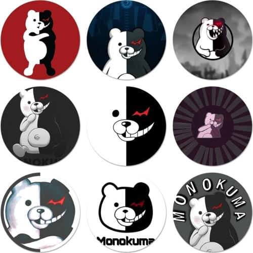 58mm Kumamon Danganronpa Monokuma Badge Brooch Pin Accessories For Clothes Backpack Decoration gift