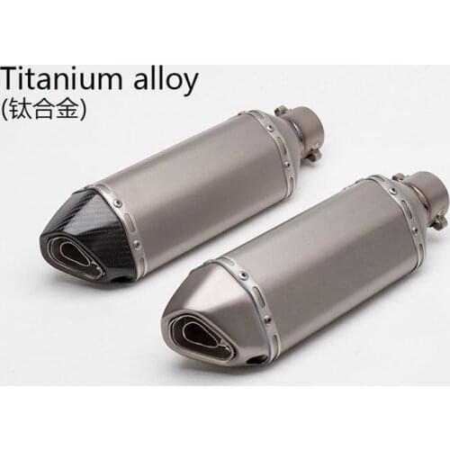 Motorcycle modified muffler 51mm universal titanium alloy small hexagonal exhaust pipe Z900 MT03 with DB killer