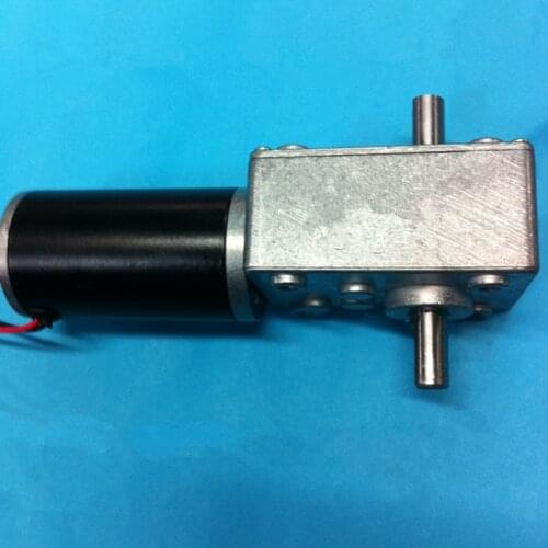 DC 12V 60rpm motor double shaft output worm gear motor, Micro motor with worm gearbox