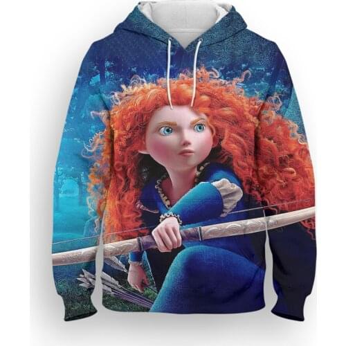 Brave Disney Movie 3D Print Mens Clothing Casual Cartoon Anime Hoodies Children Streetwear Oversized Sweatshirt For Women