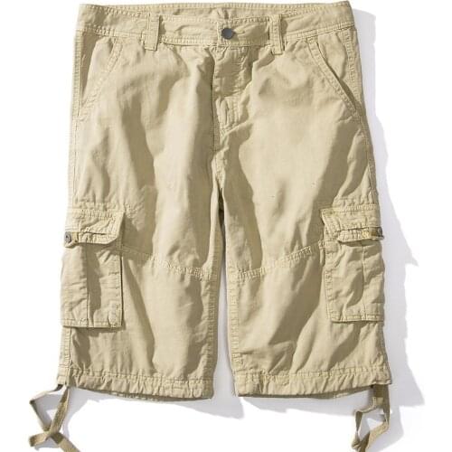 Men 2020 Summer New Cotton Camouflage Military Cargo Shorts Men Casual Loose Short Safari Style Knee Length Shorts Men Plus Size