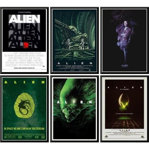 Alien Moive Poster Vintage Poster Wall Stickers For Home Bar Cafe 42X30cm