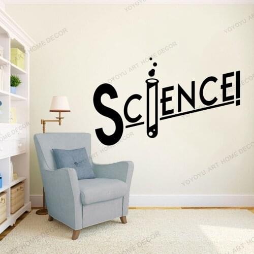 Science Wall Decal Classroom Sign Wall Decal Chemical School Motivational Wall Sticker Chemical Laboratory Decor rb635
