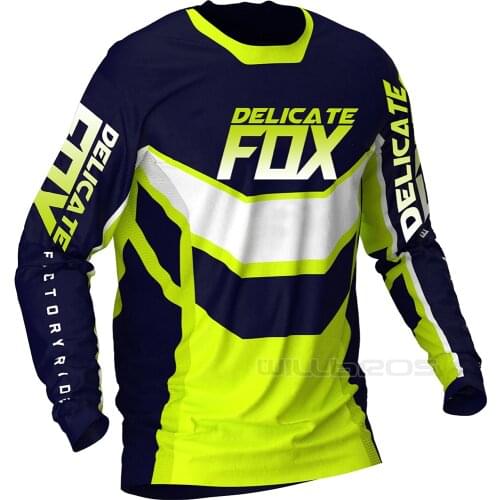 New One Delicate Fox Podium Jersey Motorcycle Motorbike Summer T-shirt Mountain Bicycle Offroad Long Sleeve
