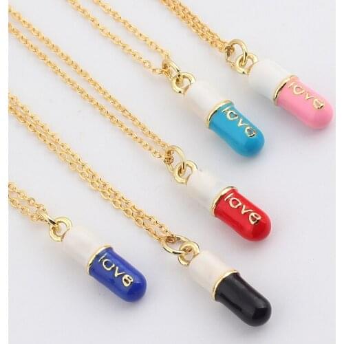 New Fashion Copper CZ Pill Case Capsule Love Pendant Chain Necklace For Women Cross Medicine Keepsake Jewelry Gift Dropshipping