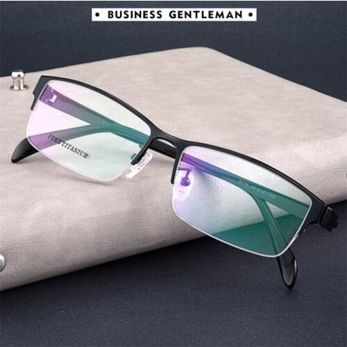 55-16-140 Pure Titanium Glasses High Quality Men Frame Prescription Men Designer Glasses frame 179 Optical glasses