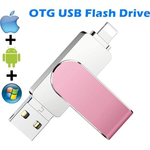 OTG USB Flash Drive 16 32G 64G 128G 256G Memory Stick Pen Thumb For IOS iPhone iPad/PC Android For iphone 11 X 8/7/6s/6s Plus/6