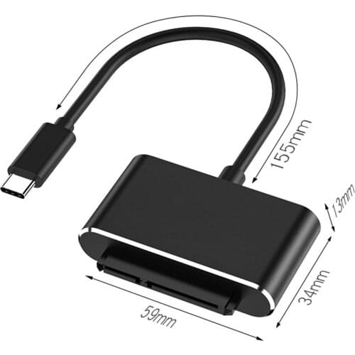 USB 3.0 to SATA Adapter Cable Type C Hard Drive Adapter USB 3.0 to SATA Converter Cable for 3.5 Inch External HDD SSD 7+15 Pin