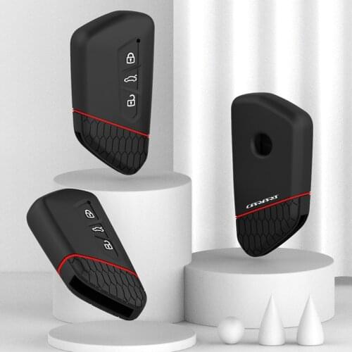 2021 Silicone Key Case Holder Cover for VW Volkswagen Golf 8 Mk8 for Skoda Octavia 8 VAG Group for Seat Leon 2020 2021 Keychain