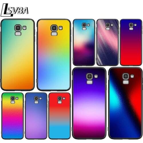 Gradient Color for Samsung Galaxy J2 J3 J4 Core J5 J6 J7 J8 Prime duo Plus 2018 2017 2016 Silicone Phone Cover