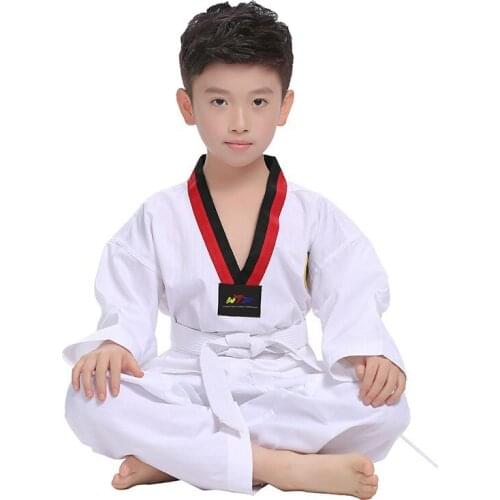 Cozy cotton Taekwondo suit for training wholesale price taekwondo uniform for kid and adult customized Tae Kwon Do suit