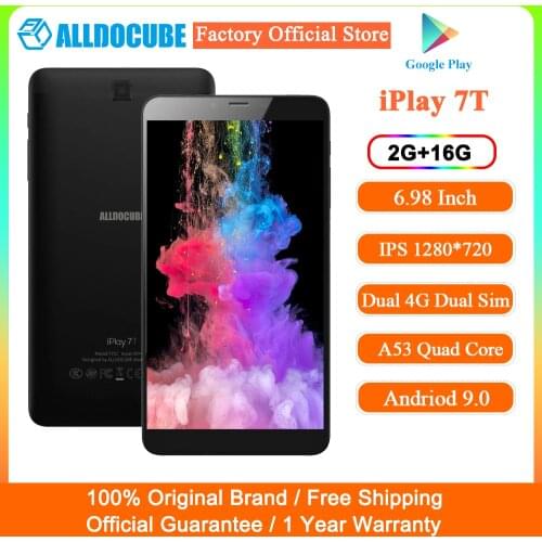 ALLDOCUBE iPlay 7T 4G LTE Phone Call Wifi Tablet PC 6.98 inch HD IPS 1280 x 720 Android 9.0 2GB RAM 16GB ROM Support TF Card