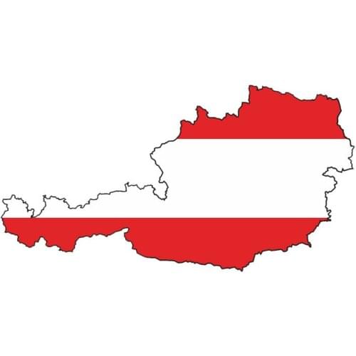 Interesting Austria Flag Car Sticker Accessories Car Styling Decal Vinyl Car Window Cover Scratches Waterproof PVC 14cm*7cm