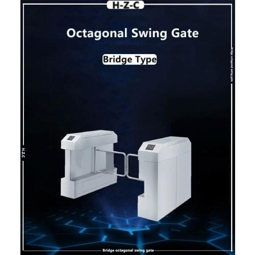 OEM available CE certificated automatic rfid swing barrier access control entrance swing barrier