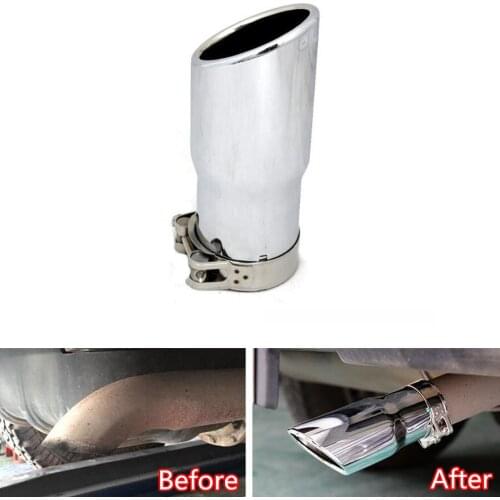 YAQUICKA Stainless Steel Car Rear Exhaust Tail Pipe Throat Muffler Styling For Jeep Wrangler 2011-2016 Exterior Accessories