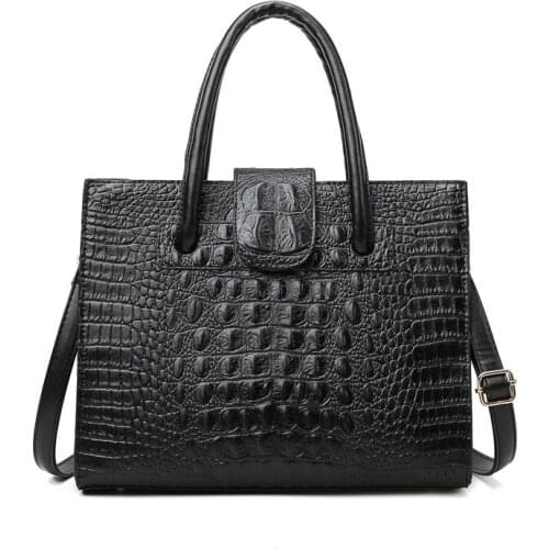 Womens bag luxury high quality classic crocodile pattern handbag brand designer large capacity OL shoulder Messenger bag