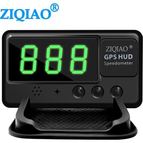 ZIQIAO Car Head Up Display GPS HUD Speedometer C60 Head UP Display Digital Car Speedometer Overspeed Alarm Device