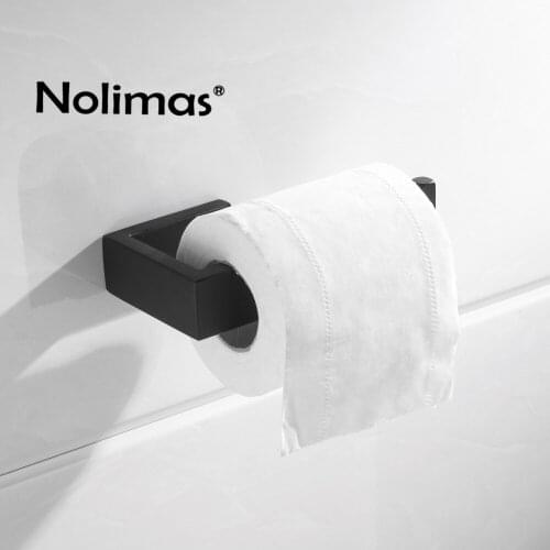 1pcs SUS 304 Stainless Steel Toilet Paper Holder Bathroom Toilet Roll Holder For Paper Towel Square Bathroom Accessories