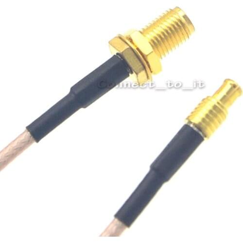 10 Pcs SMA - MCX Adapter SMA Female Bulkhead to MCX Male straight RF Cable RG316 15cm 6 inch