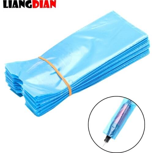 200pcs/bag Disposable Tattoo Pen Covers Sleeve Caps Bags For Tattoo Machine Clip Cord Pen Cap PE Plastic Tattoo Accessories