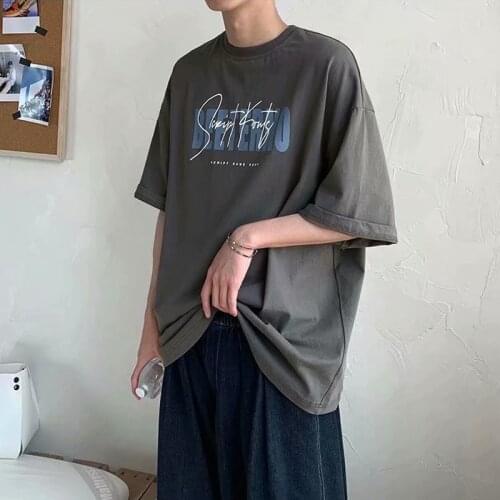 2021 Summer Hot Sale Men Pure cotton Short sleeve T shirt Multicolor tide brand Comfortable Cartoons letter printing T shirt XXL